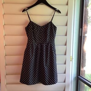 Black and white polka dot dress